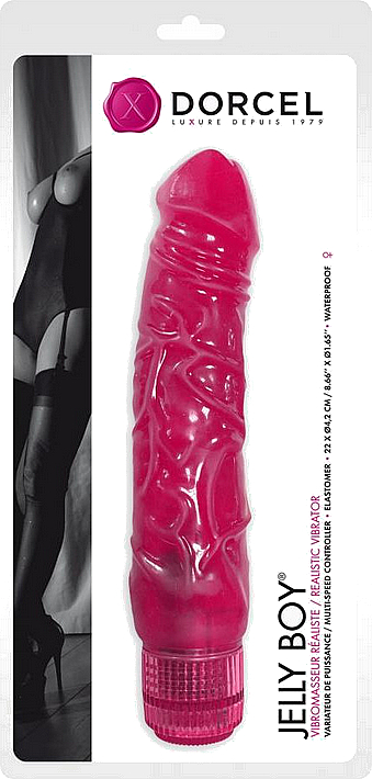 Żelowy wibrator - Marc Dorcel Jelly Boy Pink — Zdjęcie N1