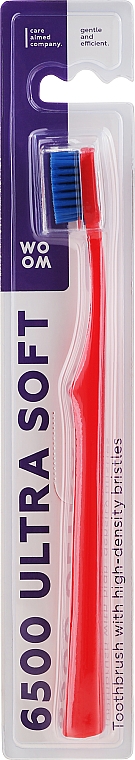 Szczoteczka do zębów, miękka, czerwona - Woom 6500 Ultra Soft Toothbrush — Zdjęcie N1