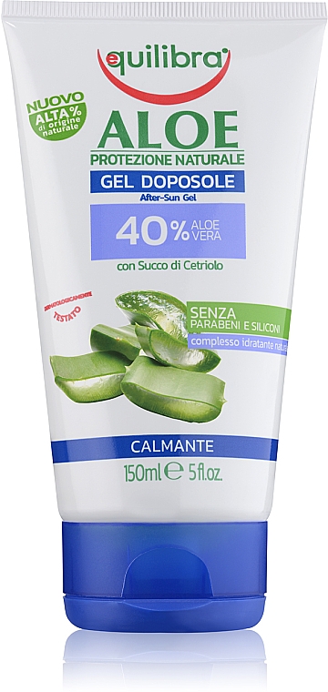 Kojący żel po opalaniu - Equilibra Sun Aloe Gel After Sun Tube  — Zdjęcie N1