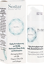 Kup Serum przeciwstarzeniowe do twarzy Jedwab, oliwa i kolagen - Sostar Silk & Olive Anti-ageing Serum
