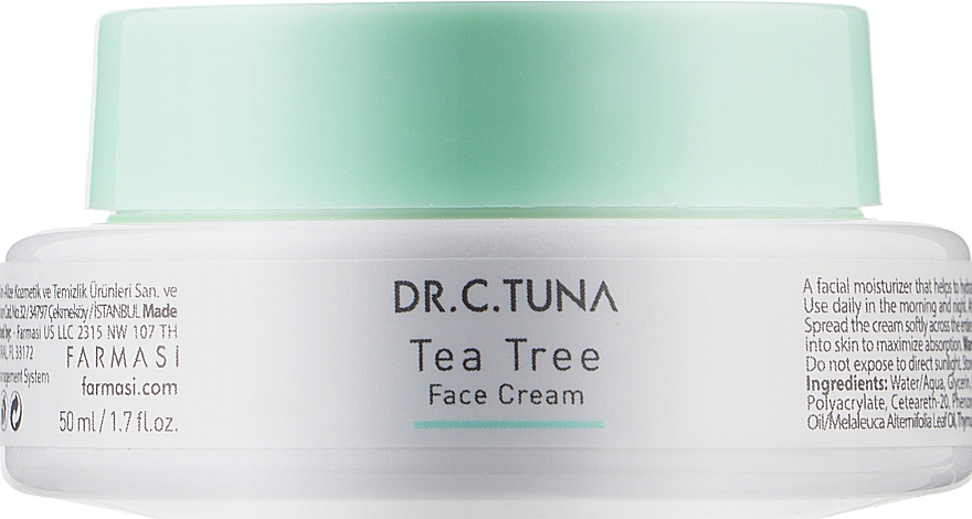 Krem do twarzy z olejkiem z drzewa herbacianego - Farmasi Dr. C. Tuna Tea Tree Face Cream