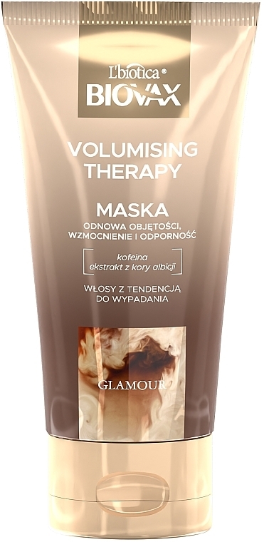 Maska do włosów - L'biotica Biovax Glamour Voluminising Therapy — Zdjęcie N1