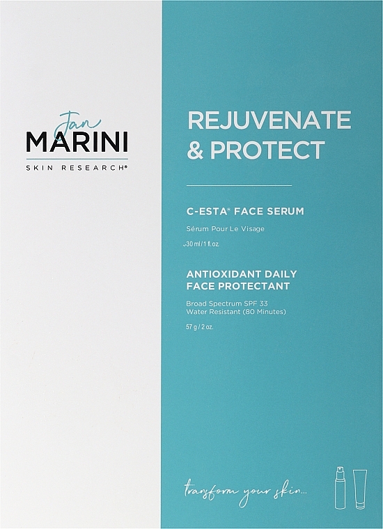 Zestaw - Jan Marini Skin Research Rejuvenate And Protect (f/ser/30ml + f/cr/57g) — Zdjęcie N1