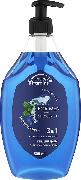 Żel pod prysznic 3w1 Sport Refresh - Energy of Vitamins For Men Shower Gel — Zdjęcie N1