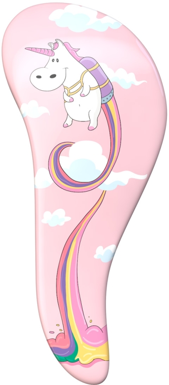 Szczotka ułatwiająca rozczesywanie włosów, różowa - KayPro Dtangler Unicorn — Zdjęcie N2