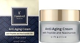 Przeciwstarzeniowy krem do twarzy z peptydami i niacynamidem - Famirel Anti-Aging Cream Liftactive With Peptide And Niacinamide — Zdjęcie N3