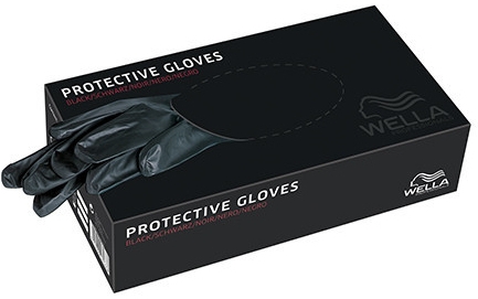 Rękawice ochronne jednorazowego użytku - Wella Professionals Appliances & Accessories Protective Gloves Black — Zdjęcie N1