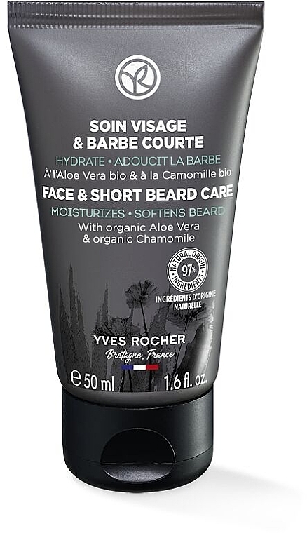 Krem do twarzy i krótkiej brody - Yves Rocher Soin Visage & Barbe Courte Facial Gel-Cream — Zdjęcie N1