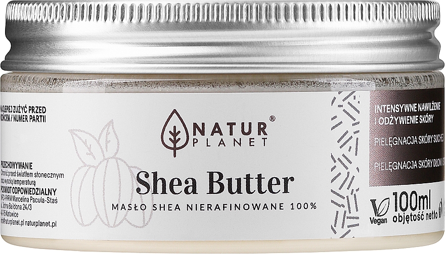 Nierafinowane masło shea - Natur Planet Shea Butter Unrefined