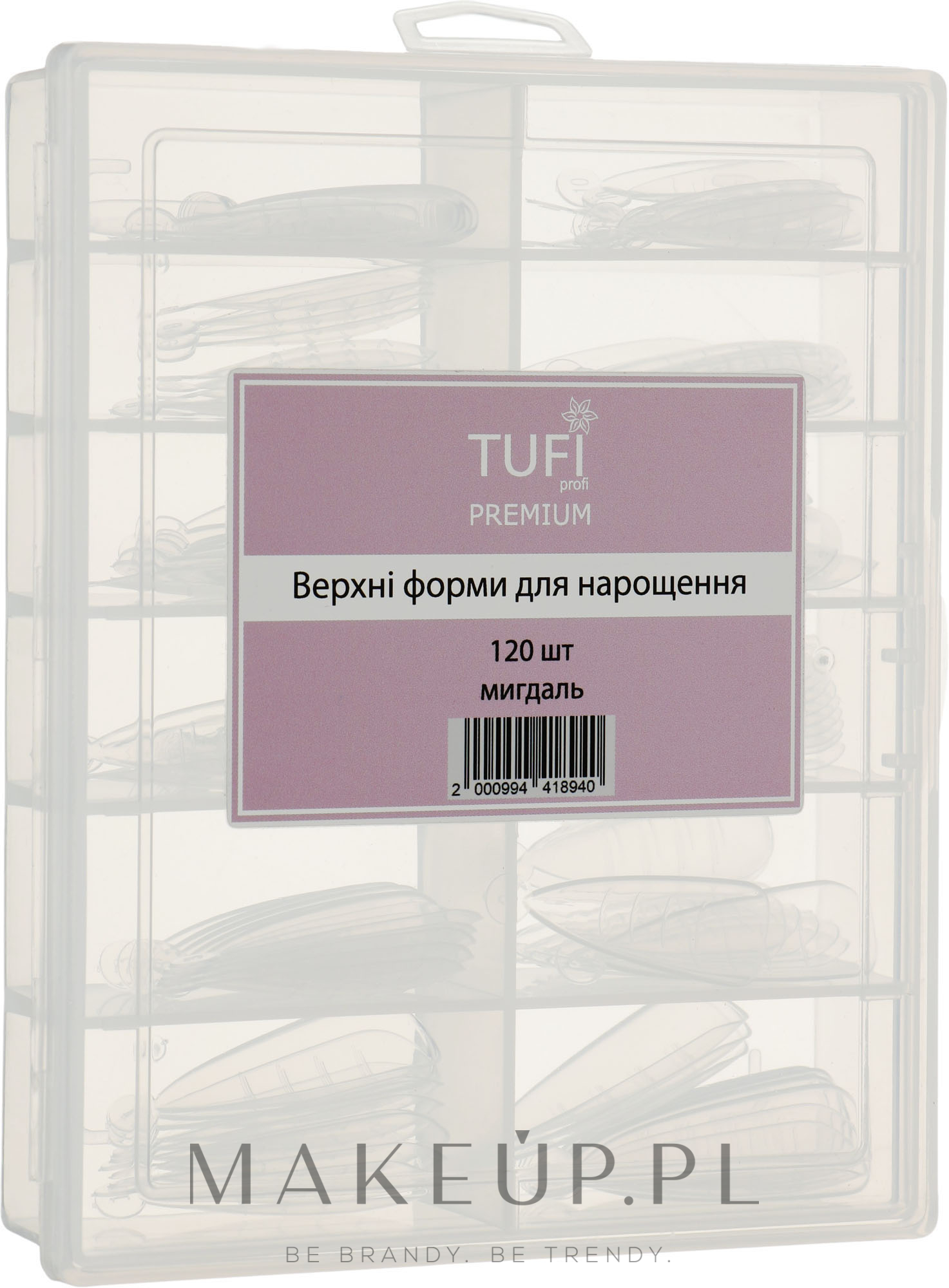Formy do budowy paznokci Migdał, 120 szt. - Tufi Profi Premium — Zdjęcie 120 szt.