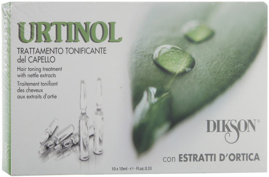 Ampułki z ekstraktem z pokrzywy do tłustej skóry głowy - Dikson Urtinol — Zdjęcie N1