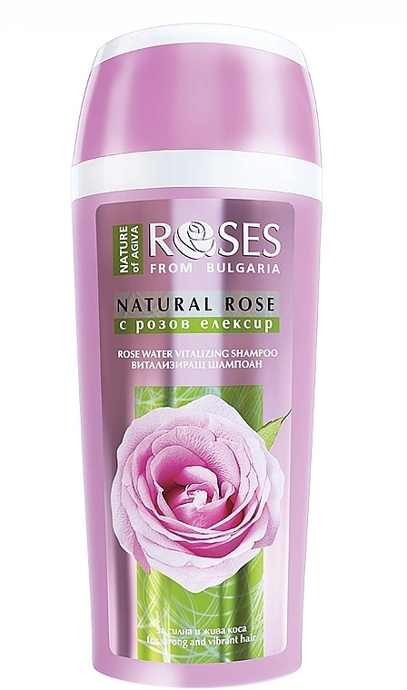 Rewitalizujący szampon do włosów z wodą różaną - Nature of Agiva Roses Vitalizing Shampoo For Strong & Vibrant Hair — Zdjęcie N1