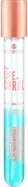 Dwufazowy olejek do ust - Essence Live Life In Coral Bi-phase Lip Oil — Zdjęcie N2