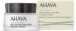 Wygładzający krem na noc korygujący ton skóry - Ahava Age Control Even Tone Sleeping Cream — Zdjęcie N2