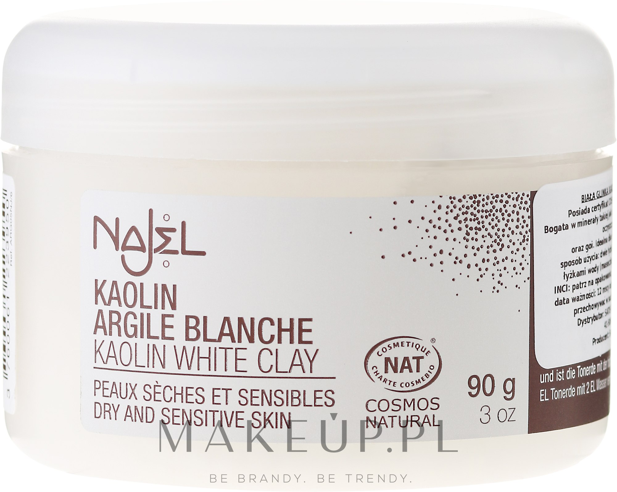 Kosmetyczna glinka biała - Najel Clay In Powder White  — Zdjęcie 90 g