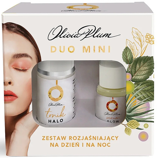 Zestaw - Olivia Plum Duo Mini Set (ser 15 ml + ton 30 ml) — Zdjęcie N1