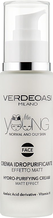 Matujący krem oczyszczająco-nawilżający - Verdeoasi Young Hydro-Purifying Cream Matt Effect — Zdjęcie N1