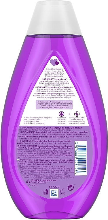 Wzmacniający szampon do włosów dla dzieci - Johnson’s® Baby Strength Drops — Zdjęcie N2