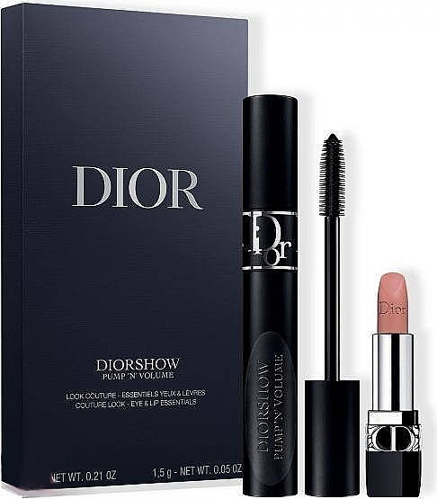 Zestaw - Dior Diorshow Pump 'N' Volume Mascara & Lipstick Set (mascara/6ml + lipstick/1.5g)