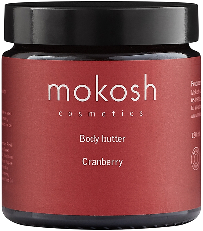 Masło do ciała Żurawina - Mokosh Cosmetics — Zdjęcie N1
