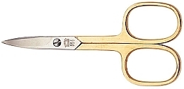 Zakrzywione cążki do paznokci, pozłacane, 9 cm - Nippes Solingen Manicure Scissors N855 — Zdjęcie N1