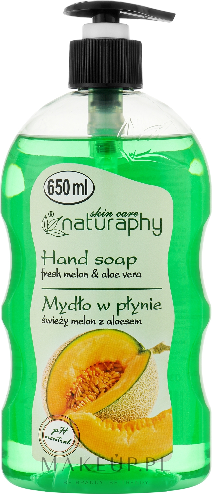 Mydło w płynie do rąk Melon i aloes - Naturaphy Hand Soap — Zdjęcie 650 ml