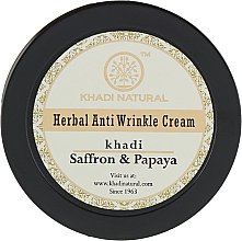 Krem przeciwstarzeniowy na zmarszczki i plamy starcze Szafran i papaja - Khadi Natural Saffron & Papaya Anti Wrinkle Cream — Zdjęcie N3