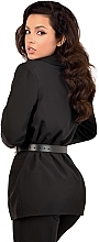 Pasek z ekoskóry, czarny No Mercy - MAKEUP Women’s PU Leather Belt — Zdjęcie N2