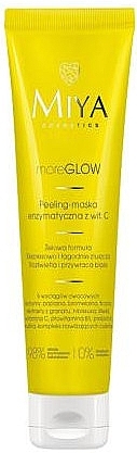 Enzymatyczna maseczka peelingująca do twarzy z witaminą C - Miya Cosmetics moreGLOW Peeling-Enzymatic Mask — Zdjęcie N1