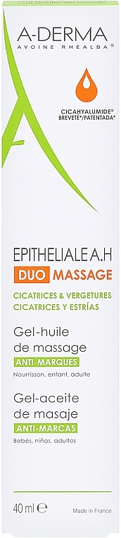 WYPRZEDAŻ Żelowy olejek do masażu przeciw bliznom i rozstępom - A-Derma Epitheliale AH Massage * — Zdjęcie N2