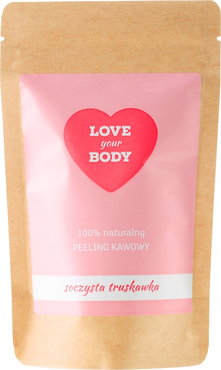 100% naturalny peeling kawowy Soczysta truskawka - Love Your Body — Zdjęcie N1