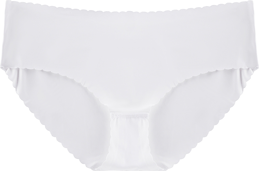 Damskie figi bikini midi, wycinane laserowo, białe - Moraj  — Zdjęcie N1