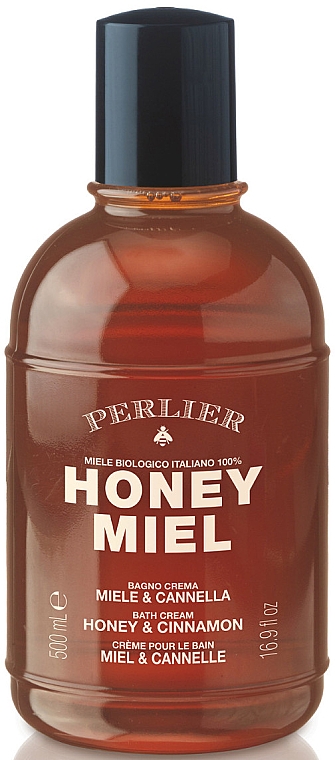 Krem-żel pod prysznic Miód i cynamon - Perlier Honey Miel Bath Cream Honey & Cinnamon — Zdjęcie N1