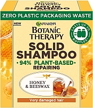 Szampon w kostce do bardzo zniszczonych, rozdwojonych końcówek Miód i wosk pszczeli - Garnier Botanic Therapy Solid Shampoo Honey & Beeswax — Zdjęcie N3