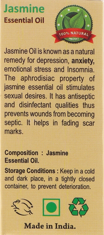 Olejek jaśminowy - Sattva Ayurveda Aromatherapy Jasmine Essential Oil — Zdjęcie N3