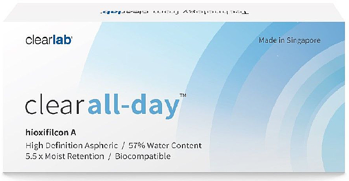 Przeźroczyste asferyczne soczewki kontaktowe, 3 szt. - Clearlab Clear All-day — Zdjęcie N1