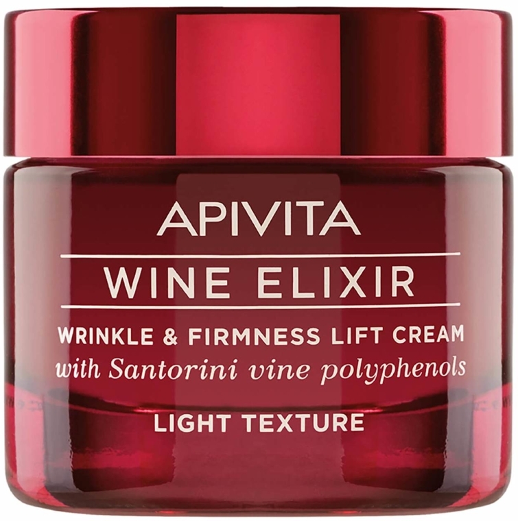 Lekki przeciwzmarszczkowy krem do twarzy z polifenolami wina Santorini - Apivita Wine Elixir Cream — Zdjęcie N1