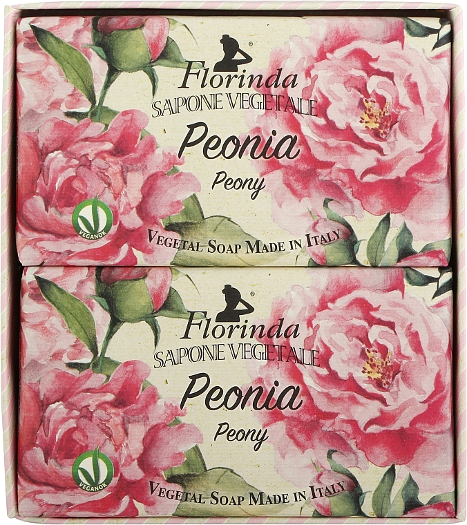 Zestaw mydeł z piwonią - Florinda Peony Soap (soap/2x200g) — Zdjęcie N3