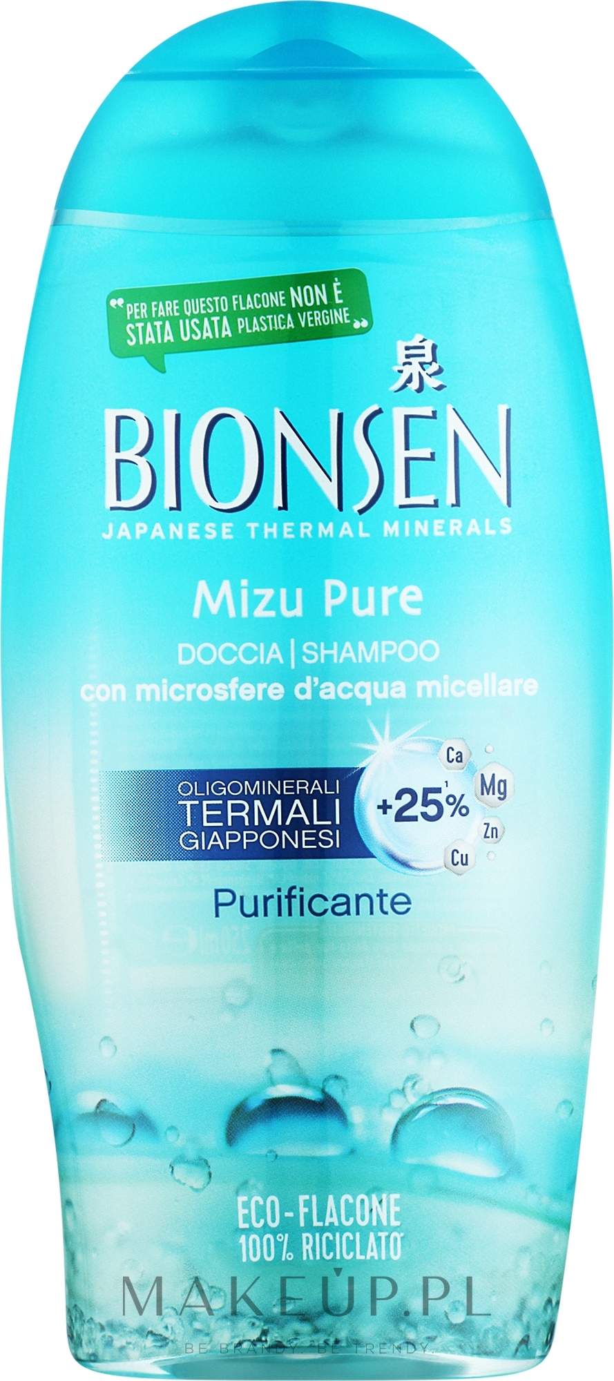 Oligomineralny szampon i żel pod prysznic 2 w 1 z japońską wodą micelarną - Bionsen Shampoo & Shower Gel Mizu Purifying — Zdjęcie 250 ml