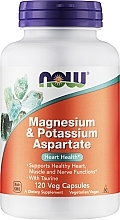 Magnez i asparaginian potasu w kapsułkach - Now Foods Magnesium & Potassium Aspartate — Zdjęcie N1