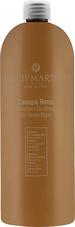 Odżywka antystresowa do włosów - Philip Martin's Canapa Rinse De-Stress Mask  — Zdjęcie N1