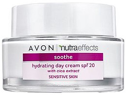 Nawilżający krem na dzień do skóry wrażliwej SPF 20 - Avon Nutra Effects Soothe Hydrating Day Cream — Zdjęcie N1