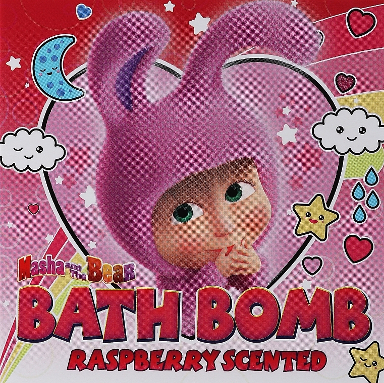 Bomba do kąpieli o aromacie malinowym - EP Line Masha And The Bear Raspberry Bath Bomb — Zdjęcie N2