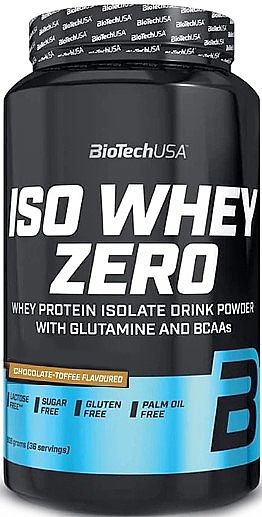 	Odżywka Białkowa Czekolada Toffi - BiotechUSA ISO Whey Zero Lactose Free Chocolate Toffee Protein — Zdjęcie N2