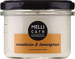 Kup Świeca zapachowa Mandarynka i trawa cytrynowa - Melli Care Mandarin & Lemongrass Soy Wax Scented Candle