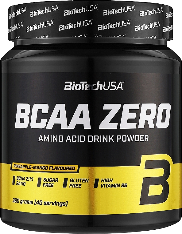 Kompleks aminokwasów w proszku Ananas i mango - BioTechUSA BCAA Zero Pineapple Mango Amino Acid Drink Powder — Zdjęcie N1