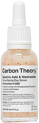 Serum do twarzy z kwasem bursztynowym i niacynamidem - Carbon Theory Succinic Acid & Niacinamide Serum  — Zdjęcie N1