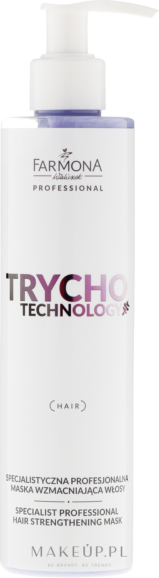Specjalistyczna profesjonalna maska wzmacniająca włosy - Farmona Professional Trycho Technology — Zdjęcie 250 ml