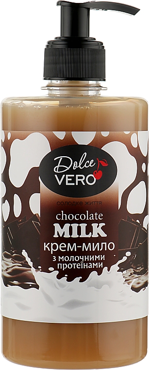 Kremowe mydło w plynie z proteinami mleka - Dolce Vero Chocolate Milk — Zdjęcie N1