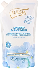 Kup Nawilżające mydło w kremie Len i mleczko ryżowe - Luksja Linen & Rice Milk Soap (uzupełnienie)